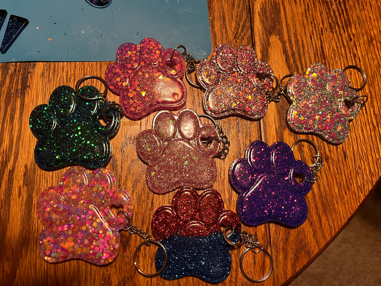 Paw Print Keychains