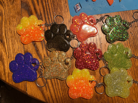 Paw Print Keychains