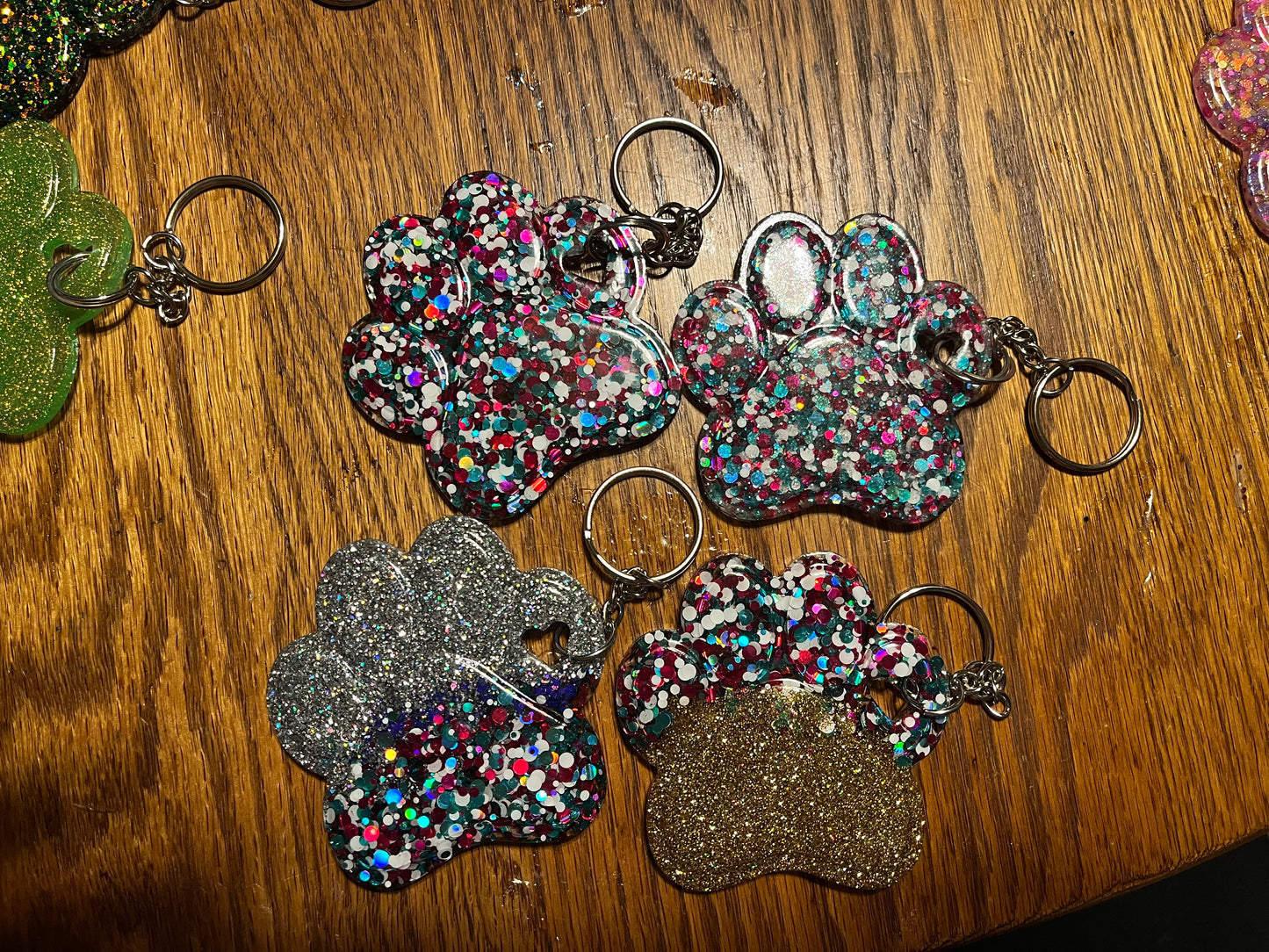 Paw Print Keychains