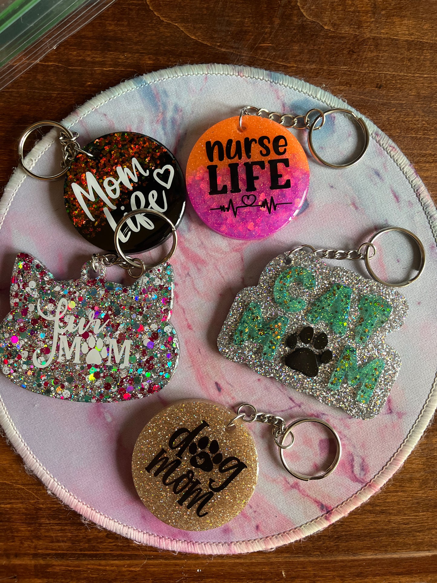 Quote Epoxy Keychains